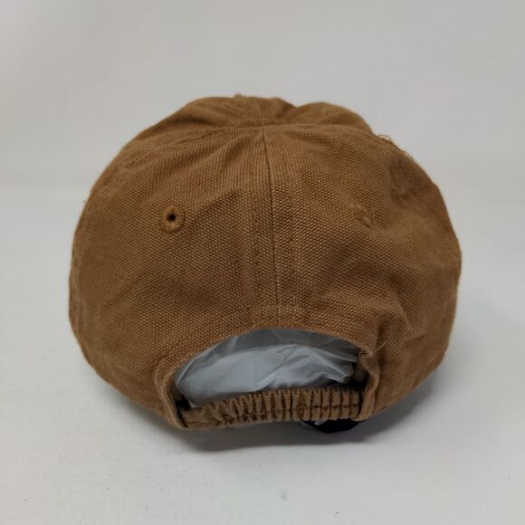 Carhartt Infant Stretch Strapback Hat Brown Solid Logo Patch 6 Panel - Picture 5 of 7